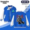 Chaqueta para Niños Delta Action Peripherals Estilo Primavera/Otoño Color Bloque Mecha Autoritario Chaqueta de Béisbol para Niños Medianos/Grandes Top de Campus