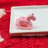 Pintura acrílica Caballo de Troya agujero vertical cuentas sueltas hechas a mano bricolaje caballo mecedor embrión inferior pintado a mano material para accesorios de bolígrafo con cuentas
