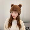 Sombrero Esponjoso de Nuevo Estilo para Niños Invierno Lindo Grueso Cálido Moda Estilo Extranjero Oreja de Panda Rojo Protección para las Orejas Imitación Piel Marta