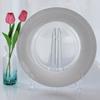 Plato de Cena de Vidrio Dorado y Plateado Europeo Transfronterizo Lujo Ligero Boda Hotel Occidental Plato para Bistec Individual Plato para Ensalada para el Hogar Venta al por Mayor