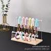 Suporte Exibidor de Pulseiras em Acrílico Multicamadas e Madeira Maciça, Rack de Armazenamento de Pulseiras, Suporte de Exibição para Transmissão ao Vivo em Lojas de Joias, Atacado de Fabricante
