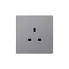 Enchufe Inglés Ultra-delgado de 13A Enchufe Universal de Tres Agujeros para Comercio Exterior Interruptor de Pared Enchufe Oculto Doméstico de Una Apertura Doble Control Monoconexión