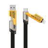 Cabo de Dados 2-2 65W Carga Rápida Tecido Mecha 4 em 1 PD27W Carga Super Rápida para Apple tipo-c