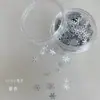 Decoraciones para Uñas con Purpurina, Diamantes Triturados Reflectantes Deslumbrantes Famosos en Internet, Azúcar, Corazón de Gama Alta, Mariposa, Estrella, Decoraciones de Copo de Nieve Navideño