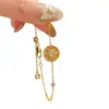 Pulsera Brújula Solar Retro Vintage Francesa para Mujer, Disco Microincrustado, Joyería de Mano Elegante de Lujo Accesible, Joyería de Gama Alta