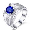 Anillo Tesoro Diamante Ovalado Color Zafiro Shake Voice Live Lujo Industria Pesada Diamante Completo Agresivo Micro Inserción Anillo Abierto