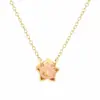 Collar de Cobre Chapado en Oro de 18 Quilates para Mujer, Colgante Electrochapado al Vacío, Diseño Único, Moderno y Versátil, Collar Elegante