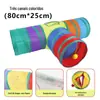 Suprimentos Prontos para Animais de Estimação do Fabricante Z Gato Pista de Três Vias Arco-Íris Zhiyi Brinquedo para Gato Tambor de Perfuração Canal para Gato Dobrável