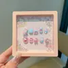 Uñas postizas de Kuromi para niñas en caja, nuevos adhesivos de arte para uñas, adhesivos de uñas de dibujos animados no tóxicos e inodoros para niñas