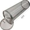 Ventas Directas de Fábrica Jaula Rodante para Barbacoa Acero Inoxidable Tubo Redondo para Barbacoa Parrilla para Barbacoa al Aire Libre Cesta Portátil para Barbacoa Red para Barbacoa