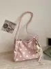 Bolso de Hombro de Lunares Estilo Coreano Sencillo y Relajado para Mujer 2026 Verano Nuevo Bolso de Gran Capacidad Bolso Tote para Viajes