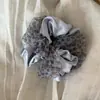 Scrunchie de Rede Estilo Coreano Doce e Atmosférico com Estampa de Leopardo Azul, Ultra-Fada, de Alta Qualidade, Acessório de Cabelo Elegante para Mulheres