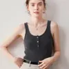 Nova coleção outono e inverno: suéter feminino 100% cashmere puro, camisola de gola U meio abotoada, camada interna de tricô versátil e casual