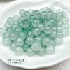 [Lluvia verde y ahumada] imitación de vidrio cristal sólido color sólido vidrio diy cuentas redondas espaciadoras mano collar material de cuenta suelta