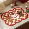 Tapete de Drenagem para Bancada de Cozinha Desenho Animado Hi-Pi Cachorrinho Terra de Diatomáceas Absorvente de Água Secagem Rápida Tapete de Mesa Tapete de Isolamento Térmico para Xícara de Café Transfronteiriço