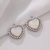 Moda Elegante Olho de Gato Amor Oval Liga Pérola Pingente DIY Jóias Pulseira Colar Grampo de Cabelo Acessórios