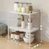 Prateleira de Armazenamento em Camadas para Bancada de Cozinha Prateleira de Armazenamento de Mesa Armário de Armazenamento Divisória Prateleira para Temperos Prateleira para Pratos e Panelas Novo Modelo