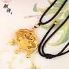 Colar de Cadeia para Bebê com Pingente de Cadeado de Longevidade Banhado a Ouro Atacado, Corrente para Suéter com Pingente de Cadeado da Fortuna, Mesmo Estilo das Lojas de Ouro, Presente para Lua de Mel e Primeiro Aniversário