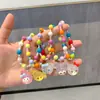Conjunto de Pulseiras Coloridas de Desenho Animado para Crianças Meninas Bebê Fofas Acessórios de Princesa Meninas Pequenas Pulseira de Contas Pulseira
