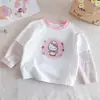 Camiseta Falsa de Dos Piezas con Conejito para Niñas 2026 Nuevo Estilo Primavera/Otoño Versión Coreana Infantil Camiseta Base Patchwork para Niña