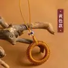 Fivela de Argola para Anel Estilo Antigo Artesanal Trançado Corrente Curta para Celular Fivela de Argola Chaveiro Anti-Perda Corrente para Celular