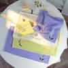 Toalla de Mano Nueva Combinación de Colores Dopamina Bordado Cocina Absorbente Engrosada Sin Pelusa Hogar Toalla para Lavarse las Manos para Niños
