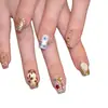 Uñas Postizas Explosivas Decoraciones de Perlas Color Diamante Mixtas Mini Corazón Gota de Agua Mariposa de Colores Forma Diamante Joyería para Uñas