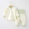 Conjunto de Ropa Interior para Bebé Primavera y Otoño Algodón Puro Sin Costuras Ropa de Otoño para Bebé Pantalones de Otoño Cintura Alta Pantalones Libres Pijama Básico para Niños