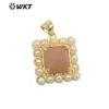 WT-JP357 estilo Palacio vintage gema colorida amatista piedra brillante colgante de nicho joyería se puede usar como accesorios para pendientes