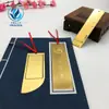 Fazer marcador de página de metal latão natural escovado gravação vazada logo artístico criativo marcador de página personalizado cultivador