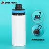 Transferencia de calor creativa 600ml hervidor de aluminio con anillo de cuero hervidor deportivo portátil revestimiento de sublimación hervidor deportivo en blanco