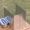 Estufa de camping para exteriores, deflector de viento, ultraligera, de aleación de aluminio, plegable, con pestillo, 8 piezas con bolsa de tela