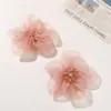 Estilo Dulce y Suave Diamante Brillante Organza Seda Brillante Cinco Pétalos DIY Accesorios para el Cabello de Hada Zapatos Dinastía Han Accesorios de Joyería de Flores
