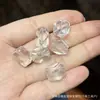 Coleção de Cristal Branco Natural, Contas de Abóbora, Contas de Flor de Maracujá, Acessórios Artesanais, Pulseiras DIY Feitas à Mão, Joias da Moda