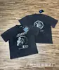 Nueva Camiseta de Manga Corta Hells 2026 Lavada Vintage Desgastada Estampado Completo Graffiti Marca de Moda Estilo Verano Unisex