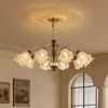 Lustre de cristal de luxo leve estilo francês Jianrui, luminária de sala de estar, nova luminária minimalista estilo francês para sala de jantar e quarto