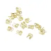 Fecho Lateral 2,4mm Fecho de Corrente com Contas Redondas Cor Dourada 14K Fecho Conservador de Cor Clipe Conector Final de Corrente de Contas para Colar Pulseira