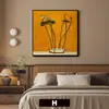 Pinturas Decorativas de Restaurante Francés Retro de Plantas y Flores, Pinturas de Pared Personalizadas para Habitaciones de Hotel, Pared de Fondo de Sofá, Arte de Pared para Vestíbulo