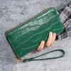 Billetera Larga para Mujer Estilo Nuevo 2026, Cartera de Mano Elegante con Patrón de Cocodrilo, Bolso de Mano Retro de Moda para Mujer