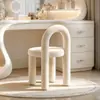 Taburete de Maquillaje Estilo Crema Lujo Ligero Tocador de Gama Alta Silla con Respaldo para Tocador de Niña Silla de Tocador para Maquillaje