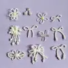 Adornos de Flor con Lazo Tejido de Perlas Artificiales, Accesorios con Borla de Cuentas, Decoraciones para Calcetines, Accesorios para la Cabeza, Colgantes para Ropa