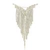 Broche de Borla en Forma de Y con Diamantes Flash Europeos y Americanos Corsage de Cristal de Lujo para Mujer Accesorios de Pin para Traje de Diseño de Nicho de Lujo Ligero