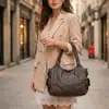Bolso de Hombro Texturizado de Color Sólido de Comercio Exterior 2026 Nuevo Estilo Otoño de Moda Gran Capacidad Simple para el Trabajo Cruzado a Mano