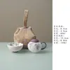 Yiyan Flor de Glicínia Pintada à Mão Um Vaso Uma Xícara Conjunto de Chá de Viagem Bule Doméstico Xícaras de Chá Portátil ao Ar Livre Conjunto de Chá Gongfu