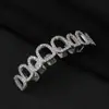 Ebay Amazon Más Vendido Hip-Hop Dorado Diamante Brillante Rapper de Hip-Hop Accesorios Decorativos de Parrilla de Ocho Dientes