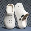 Zuecos 2026 nuevo verano zapatos con estampado 3D para parejas, puntera cerrada, suela gruesa, antideslizantes, zapatos de chef, sandalias sin cordones