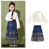 Hanfu Niños Festivo Día del Niño Actuación Infantil Ropa de Baile para Bebé Ropa de Año Nuevo Traje de Falda Cara de Caballo para Niñas de Primavera y Otoño