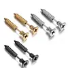 Exquisitos Aretes de Tornillo de Acero Inoxidable, Aretes de Acero de Titanio, Joyería para Oreja con Cabeza Redonda y Barra Recta, Accesorios para Piercings Corporales, Estilo de Línea