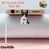 Protetor de Porta de Celular Tema Água-viva Fofo 2D para Conector iPhone/Type-C Android Desenho Animado