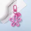 Chaveiro Pingente Coração Flor de Resina com Fivela Plana Colorida DIY Miçangas Artesanal Decoração de Chaveiro de Bolsa Venda por Atacado